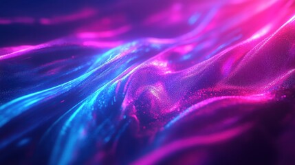 Poster - A vibrant abstract texture of flowing waves in rich pink and blue hues, creating a dynamic and energetic feel.