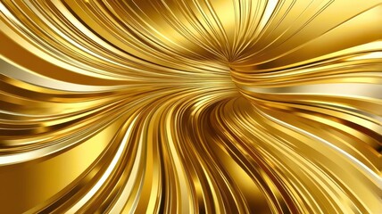 Poster - Gold and white swirl pattern