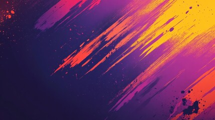 Leinwandbilder - This bold abstract background features striking splashes of vibrant colors, including orange and purple, creating a lively and artistic atmosphere suitable for various creative uses.