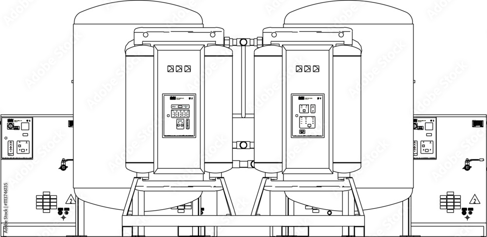 Med Gas Riser vector sketch illustration silhouette detailed design Medical Gas Pipes ...