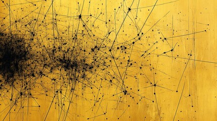 Abstract Gold and Black Network