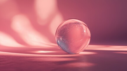 Poster - Realistic Showcase Mockup Featuring Dimensional Textures in Soft Pink Light