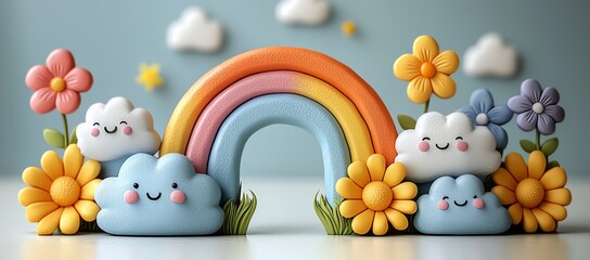 Poster - contemporary rainbow effects on a clear background. curved, straight, and arched colored lines. spec
