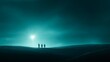 © Галина Броницкая - Silhouettes of the three wise men on the horizon, under a radiant guiding star