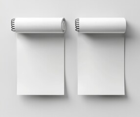 Poster - A contemporary realistic mockup of a white paper calendar, office planner, or notepad either placed on a table or hung on a wall.