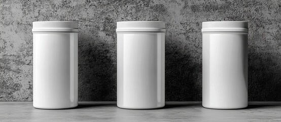 Poster - A realistic 3D modern set consisting of white pedestals or podiums embellished with gold, silver, and glass. Abstract empty museum stages and exhibit displays.