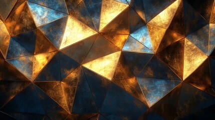 Poster - a depiction of an abstract golden surface set against a futuristic backdrop featuring lines and a lo