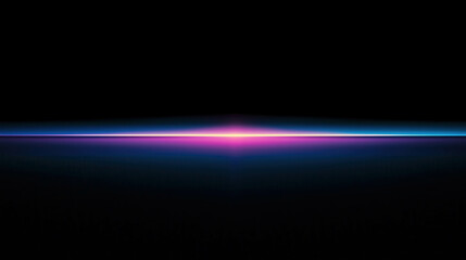 Poster - Abstract Digital Horizon with Colorful Light Band and Dark Background Space