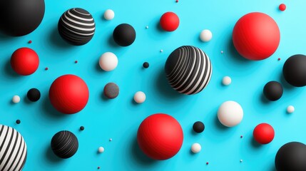 Fototapete - Abstract 3D geometric shapes in vibrant colors floating against a minimalist background, creating a modern, visually engaging graphic design