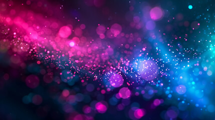 Wall Mural - neon blur glow: color light overlay with disco illumination. defocused blue, pink, red, and ultravio