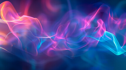 Wall Mural - neon blur glow: color light overlay with disco illumination. defocused blue, pink, red, and ultravio
