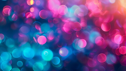 Wall Mural - neon blur glow: color light overlay with disco illumination. defocused blue, pink, red, and ultravio