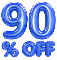 Wall Mural - 90 percent blue offer in 3d