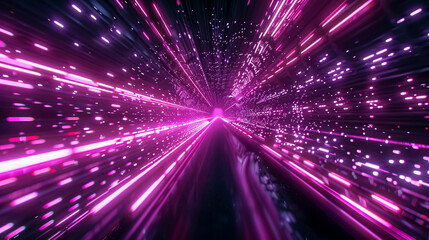 Wall Mural - neon magenta abstract background: bright neon magenta background with abstract black sparkles and fu
