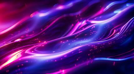 Wall Mural - neon ripple texture: defocused glow with iridescent waves. blur of purple and blue fluorescent color