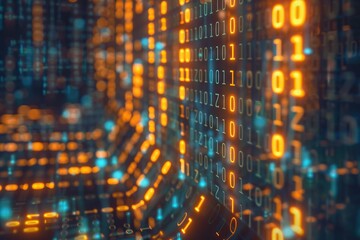 Poster - Bitcoin and binary technology for secure digital currency.