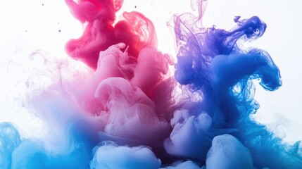 Poster - Colorful abstract liquid shapes with a gradient effect on a white background, representing creativity and modern graphic design