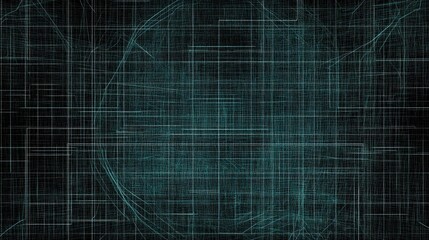 Poster - Futuristic digital grid with interconnected lines and nodes in blue tones, symbolizing technology and modern graphics