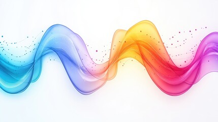 Poster - Minimalist line graph with bright colors against a white background, with smooth curves representing data trends and statistics