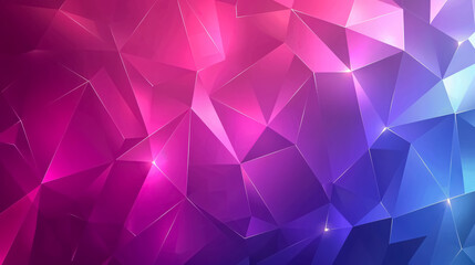 Poster - Pink Blue Purple Golden Royal Awards Graphics Background: A vibrant and elegant background featuring lines, triangles, and polygons in pink, blue, purple, and gold, suitable for awards