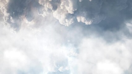 Wall Mural - view of cumulonimbus clouds covering the dark sky.