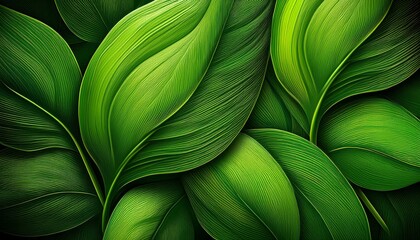 Green leaves texture background. Natural background and wallpaper