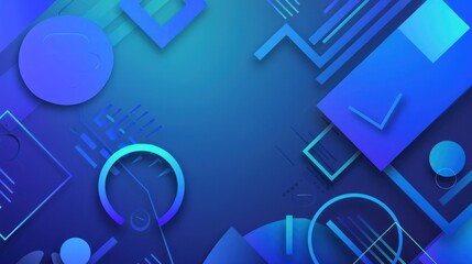 Wall Mural - abstract blue geometric background