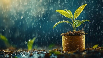Poster - Captivating indoor plant scene with water droplets home environment photography humid atmosphere close-up view lush greenery for plant lovers and nature enthusiasts