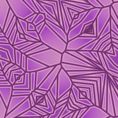Aufkleber - Abstract background of purple mosaic tile with unique and visually appealing pattern. 3d rendering illustration