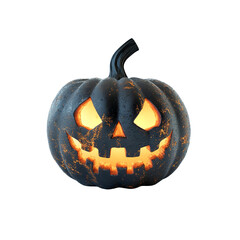 Glowing Black Halloween Jack-o'-lantern Pumpkin