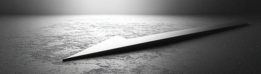 Poster - Dynamic arrow direction indicating movement minimalistic studio digital art monochrome environment close-up perspective