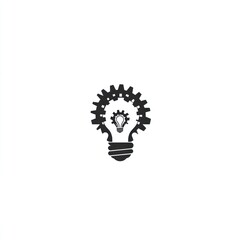 Poster - Lightbulb gears innovation concept.