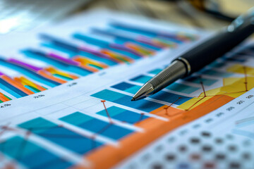 Poster - AI generated picture of a financial analysis and research investigation