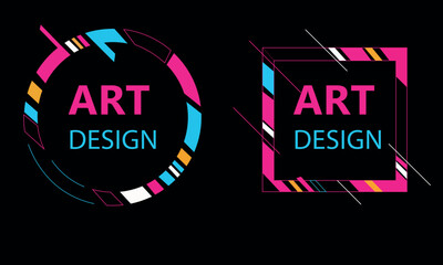 Abstract shape banner frame collection