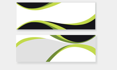 Wall Mural - Green corporate horizontal banner