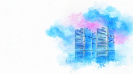 Poster - Modern IT Infrastructure Concept with Cloud Connectivity and Seamless Integration