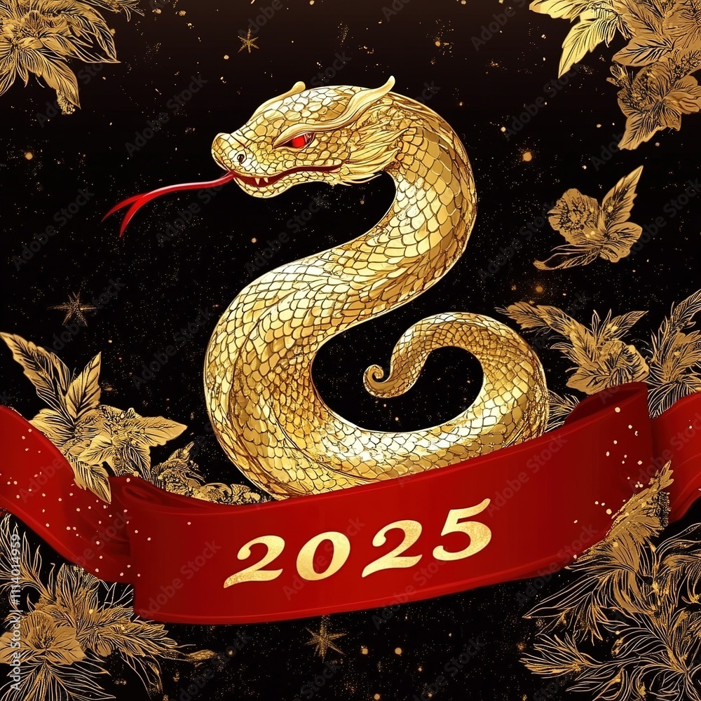 2025 will be the year of the snake in the Chinese horoscope. Golden ...