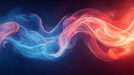 Fototapete - Dynamic swirling flames create a mesmerizing chaos of red and blue hues in an abstract expression