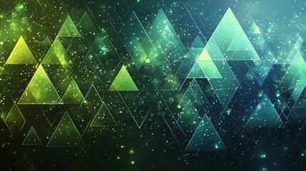 Fototapete - Dynamic geometric abstract design featuring triangular patterns in vibrant colors