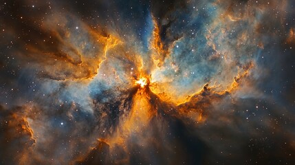 cloud nebula of a colorful cosmic galaxy. starry night sky. astronomy and universe science. backgrou