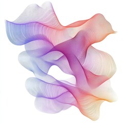 Poster - Wave design featuring seamless flowing lines and gradient hues, ideal for contemporary illustrations and graphic projects, isolated on a whit background.