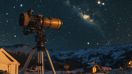 Wall Mural - mont blanc night astronomy outdoors.