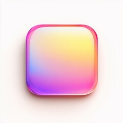 Aufkleber - A semi-transparent button design featuring rounded edges and a soft gradient, isolated on a white background for UI applications.