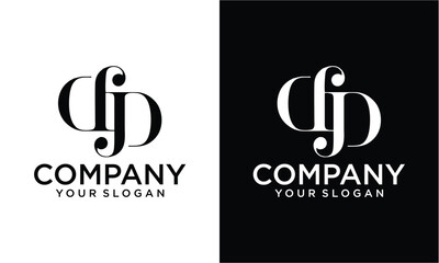 Poster - Creative Abstract letter DP logo vector