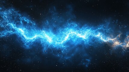 Wall Mural - a flash of bright and powerful blue light. illustration for cover, card, postcard, interior design, 