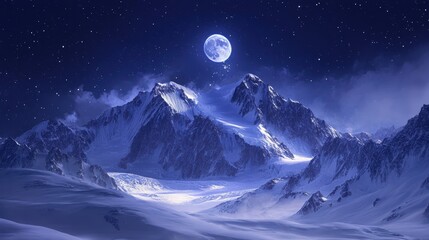 Wall Mural - mont blanc night astronomy outdoors.