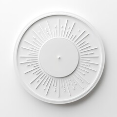 Poster - radial button graphic with a central circle and evenly distributed options on a pristine white backd