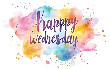 Poster - A colorful watercolor illustration featuring the cheerful message 