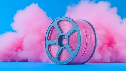 Poster - A floating film strip with glowing particles represents the creative possibilities of AI-driven video generation.