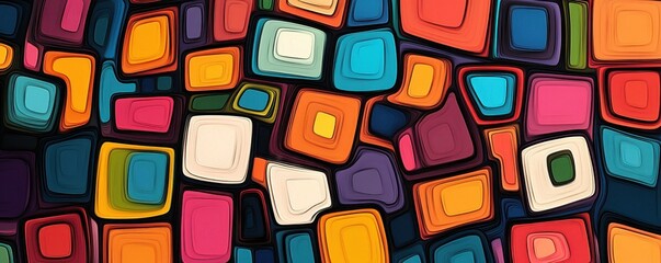 Poster - rectangle art backgrounds pattern.